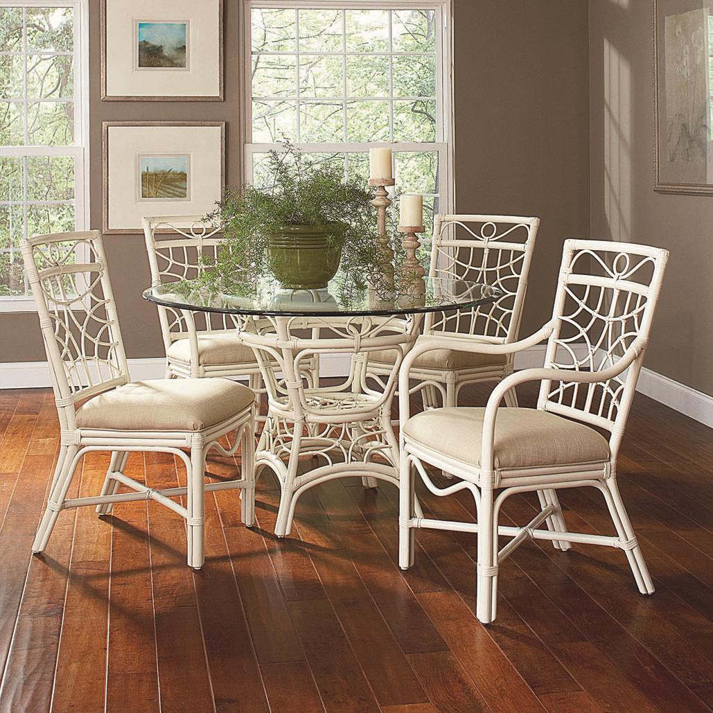 Vendor 10 909 909075+4x029 Tropical Rattan Five Piece Dining Set with